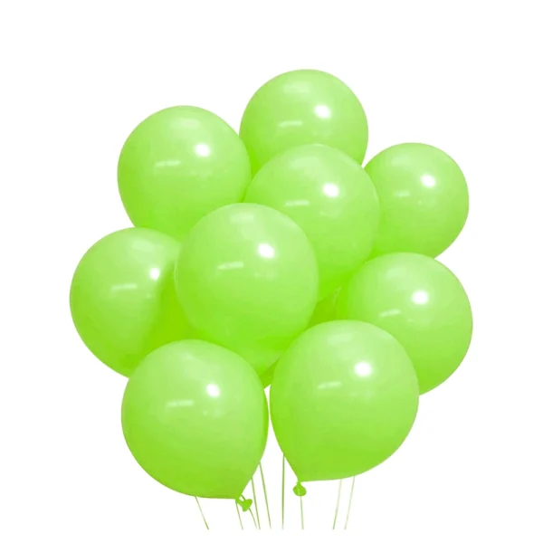 Globos de Látex Verde Limón #10