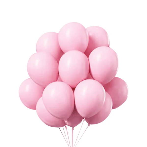 Globos de Látex Rosado Bebé #10