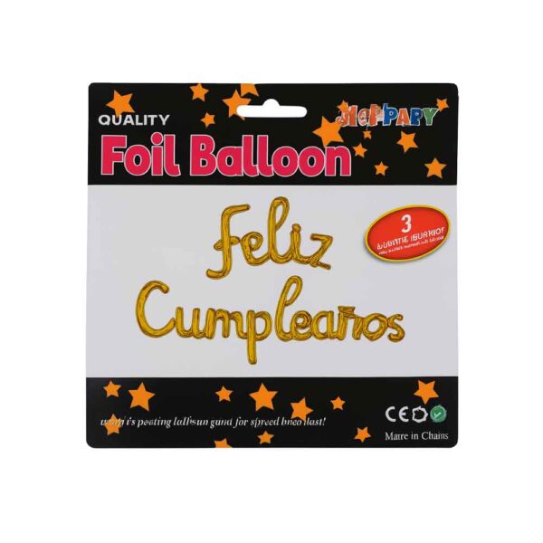 Globos “FELIZ CUMPLEAÑOS” multi colores — Decoración para Fiestas - Imagen 3
