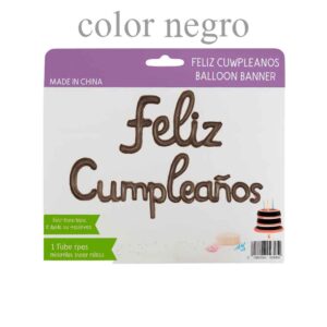 Globos “FELIZ CUMPLEAÑOS” negro— Decoración para Fiestas