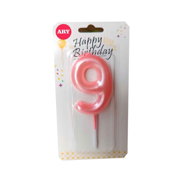 Vela de Cumpleaños Número 9 Rosa – ARY Ayacucho Perú