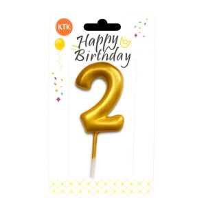 vela para cumpleaños color dorado
