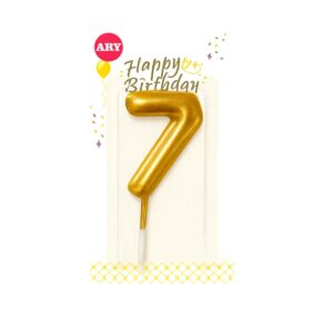Vela de Cumpleaños Número 7 dorado – ARY