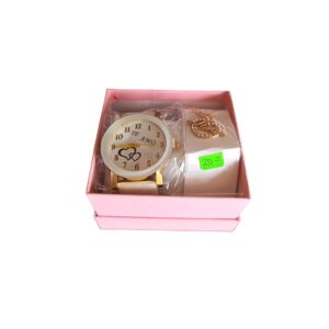 Set reloj blanco + collar