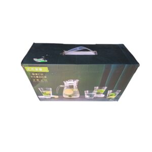 Juego de Jarra con Vasos de Vidrio