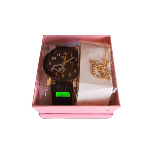 REAGALO PARA TODA OCACION RELOS DAMA COLOR NEGRO Set reloj negro