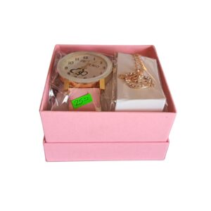 Set de reloj para dama rosado