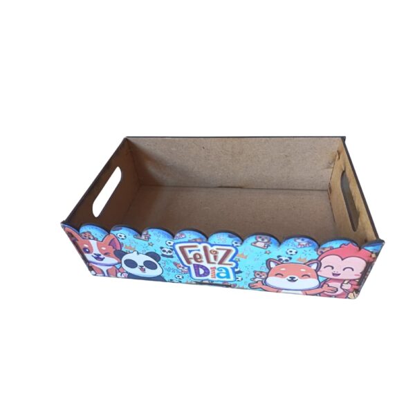 Caja Decorativa de Trupán Feliz Día Infantil