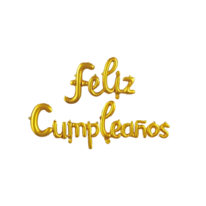 Globos “FELIZ CUMPLEAÑOS” dorado— Decoración para Fiestas – Entrega en Ayacucho